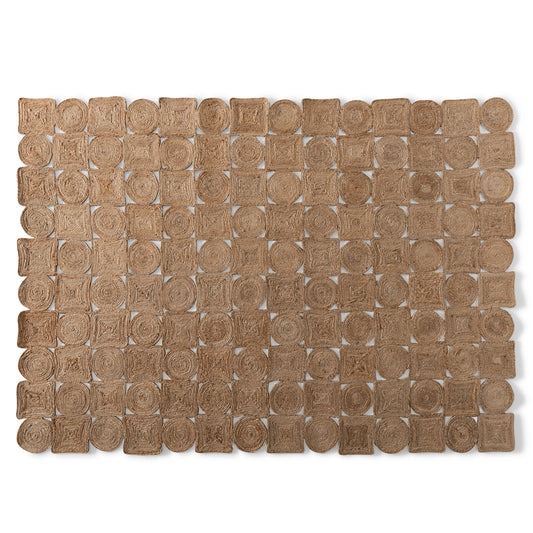 Sienna Area Rug Modern Hand-Stitched Natural Brown Hemp Design for Stylish Home Décor