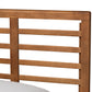 Eris Twin Size Platform Bed in Mid-Century Modern Walnut Brown Wood with Sleek Design and Sturdy Construction