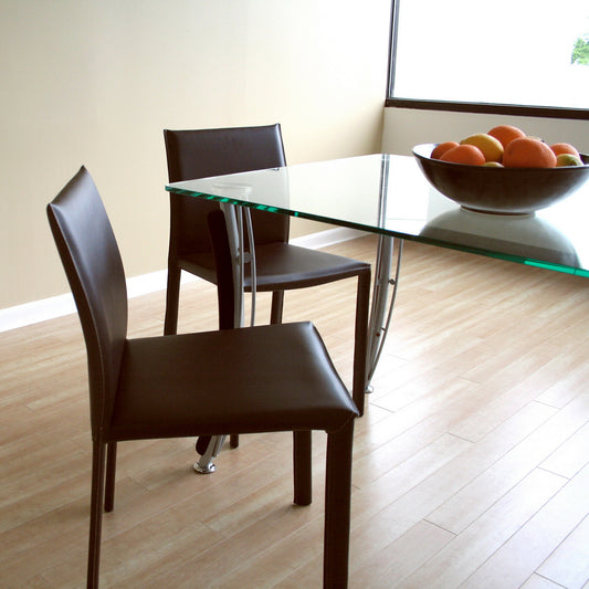 Brown Leather Bar Stool Set of 2 Stylish Comfortable Counter Height Seating for Kitchen or Home Bar