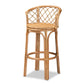 Orchard Bohemian Rattan Bar Stool in Natural Brown - Stylish Seating for Home Bars and Kitchens