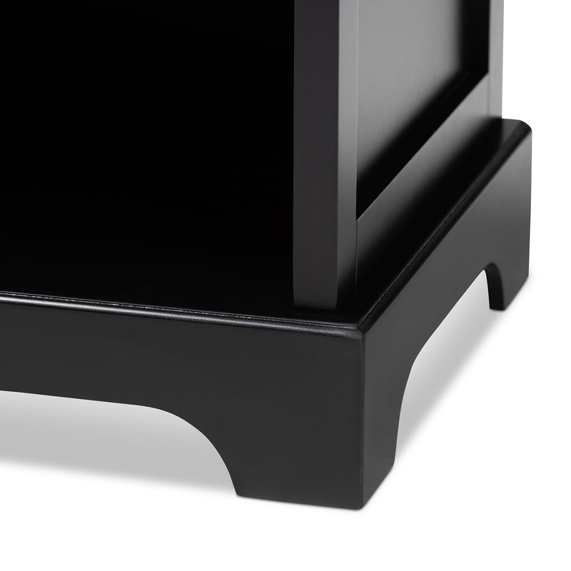 Chase End Table Modern Transitional Black Finished 1-Drawer Wood