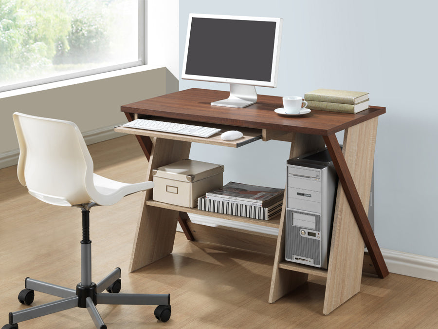 Rhombus Modern Writing Desk with Sleek Design, Spacious Surface and Stylish Storage for Home Office or Study