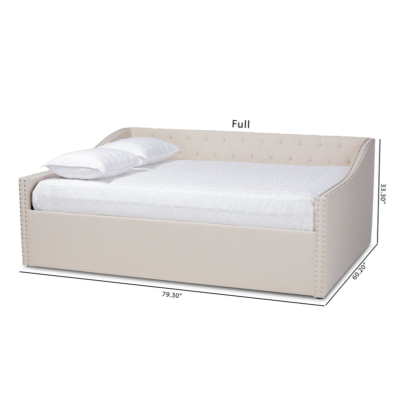 Haylie Daybed - Modern and Contemporary Beige Fabric Upholstered Design