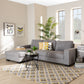 Nevin Sectional Sofa Modern and Contemporary Dark Grey Fabric Upholstered with Left Facing Chaise