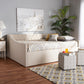 Haylie Daybed - Modern and Contemporary Beige Fabric Upholstered Design