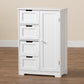 Bauer Bathroom Storage Cabinet Modern White Finished Wood 4-Drawer Organizer for Stylish Home Décor