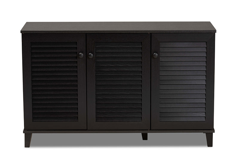 Warren Espresso Shoe Storage Cabinet with Modern Design and Ample Space for Organizing Footwear