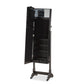 Madigan Jewelry Armoire Modern and Contemporary Black Finished Wood with Mirror