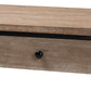 Roderick Coffee Table Modern Contemporary Design Weathered Oak Finish Black Metal Accents with 2 Storage Drawers