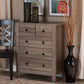 Derek 5-Drawer Chest Modern Rustic Oak Finished Wood Storage Solution for Bedroom or Living Room