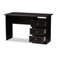 Carine Modern Desk in Wenge Brown Finish for Home Office and Workspace