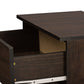 Felda Modern Shoe Cabinet - Dark Brown Storage Unit with 2 Doors and Drawer for Organized Footwear