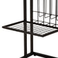 Jocelyn Modern Industrial C End Table Walnut Brown Wood Black Metal Frame Foldable Design for Space-Saving Convenience