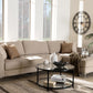 Agnew Sectional Sofa Contemporary Light Beige Microfiber Right Facing