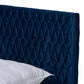 Frida Glam and Luxe Royal Blue Velvet Upholstered Bed