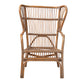 Lamaria Modern Bohemian Rattan Armchair in Natural Brown - Stylish Design for Living Room or Patio Seating