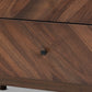 Hartman Mid-Century Modern 3-Drawer Storage Chest in Walnut Brown Finished Wood for Stylish Organization and Décor