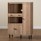 Patterson Kitchen Storage Cabinet Modern Oak Brown Finish with 1 Drawer for an Organized Space