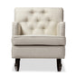 Bethany Rocking Chair Modern and Contemporary Grey Fabric Upholstered Button-tufted