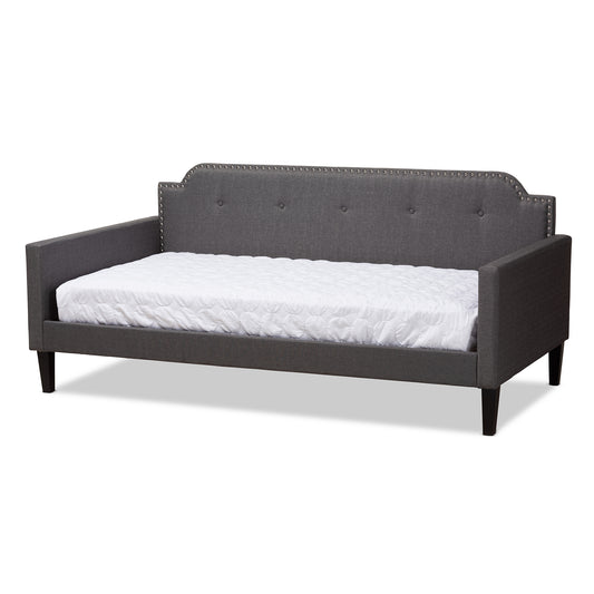 Packer Twin Size Sofa Daybed Modern Grey Fabric Upholstered Design for Versatile Living Spaces