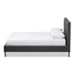 Valencia Platform Bed - Mid-Century Modern Dark Grey Fabric