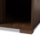 Jasper Cat Litter Box Cover Modern and Contemporary Walnut Brown Finished 2-Door Wood House