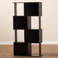 Riva Bookshelf Modern Dark Brown Geometric Wood Design for Stylish Home Storage and Display