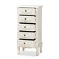 Callen 5-Drawer Chest Classic White Finished Wood Storage Furniture for Bedroom or Living Room