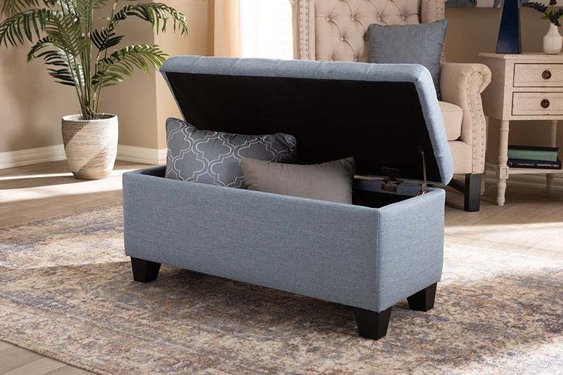 Fera Ottoman Modern and Contemporary Beige Fabric Upholstered Storage