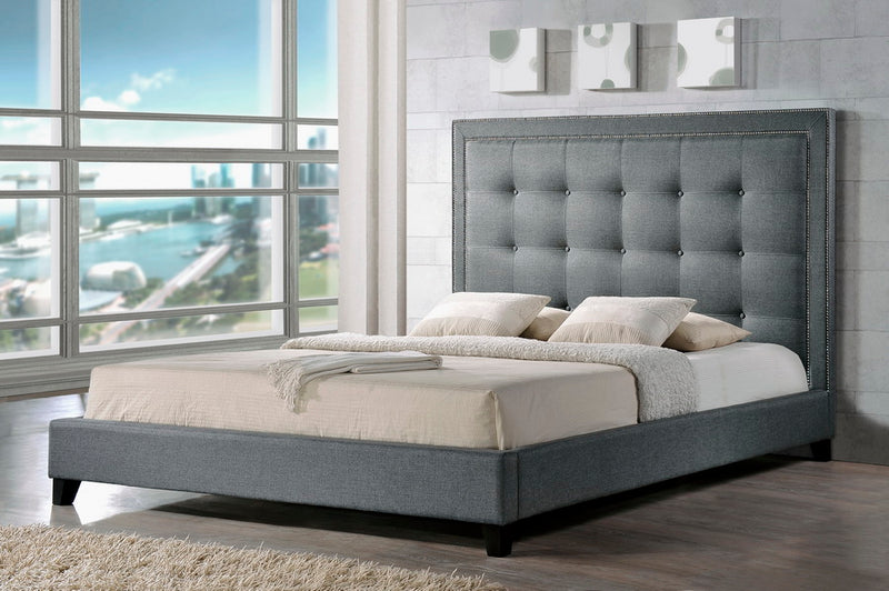 Hirst Gray Platform Bed - Bed