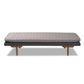 Marit Daybed - Mid-Century Modern Two-Tone Grey Fabric Upholstered with Walnut Finished Wood