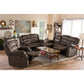 Hollace Modern Sofa Loveseat and Chair Set in Taupe Microsuede with 5 Recliners - Stylish Living Room Furniture