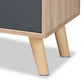 Clapton TV Stand Modern and Contemporary Two-Tone Grey and Oak Brown Finished Wood