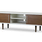 Gemini Contemporary Wood TV Stand with Storage and Modern Design for Living Room Entertainment Center