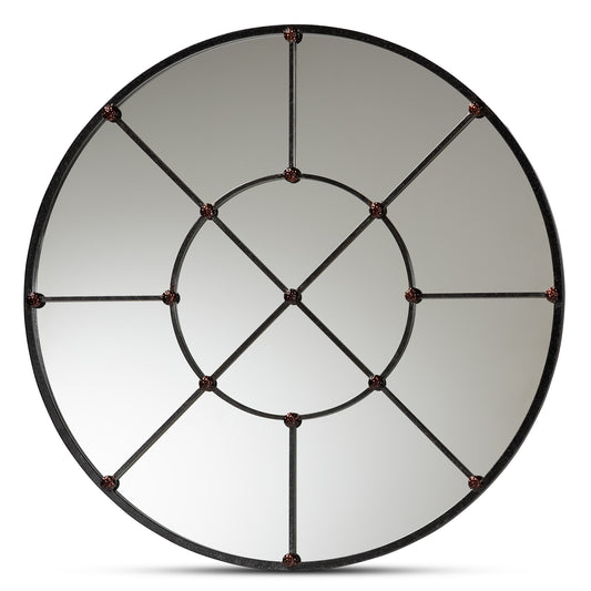 Ohara Accent Wall Mirror Modern and Contemporary Black Finished Metal