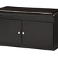 Margaret Shoe Cabinet Modern and Contemporary Dark Brown Wood 2-Door with Faux Leather Seating Bench