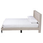 Casol Platform Bed - Mid-Century Modern Transitional Beige Fabric Upholstered