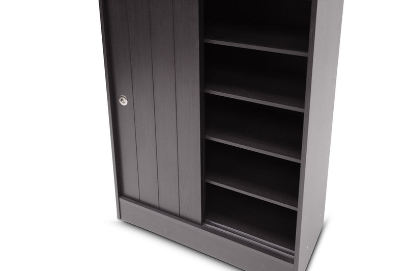 Espresso Shoe Rack Cabinet for Stylish Storage and Home Décor