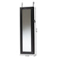 Richelle Jewelry Armoire Modern and Contemporary Black Finished Wood with Mirror