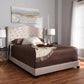 Alesha Bed - Modern and Contemporary Beige Fabric Upholstered