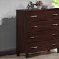 Maison Storage Chest Modern and Contemporary Oak Brown Finish Wood 4-Drawer