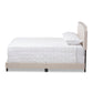 Odette Bed - Modern and Contemporary Light Beige Fabric Upholstered