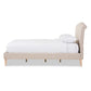 Fannie Platform Bed - Classic Modern Style Beige Linen Fabric