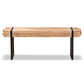 Henson Rustic Industrial Bench Natural Brown Wood with Black Metal Accents for Stylish Home Decor and Seating Solutions