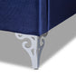 Hanne Glam and Luxe Wingback Bed - Purple Blue Velvet Fabric