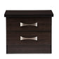 Colburn Nightstand - Modern and Contemporary 2-Drawer Dark Brown Finish Wood Storage Bedside Table