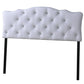 Rita Headboard - Modern and Contemporary Black Faux Leather Upholstered Button-tufted Scalloped Design