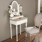 Anjou Dressing Table with Mirror Traditional French Accent Furniture for Elegant Bedroom Decor