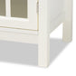 Kendall Kitchen Storage Cabinet Classic White Finished Wood with Glass Doors for Stylish Organization and Display