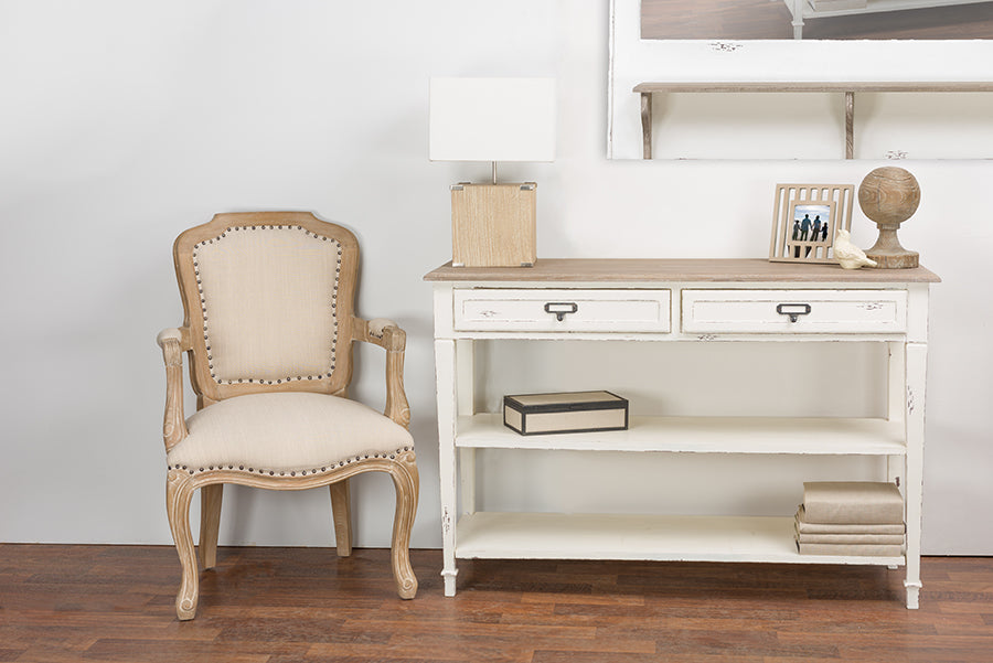 Dauphine Accent Console Table - Traditional French Design with Elegant Detailing for Living Room or Entryway